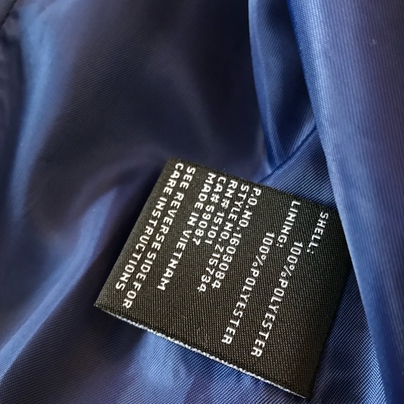 Jones New York hooded rain coat in Navy blue - Picture 7 of 8